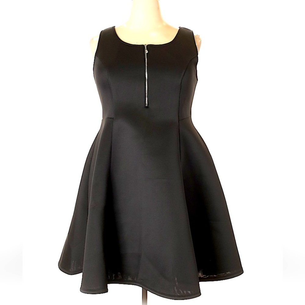NWT Torrid Rebel Wilson Black Neoprene Skater Dress